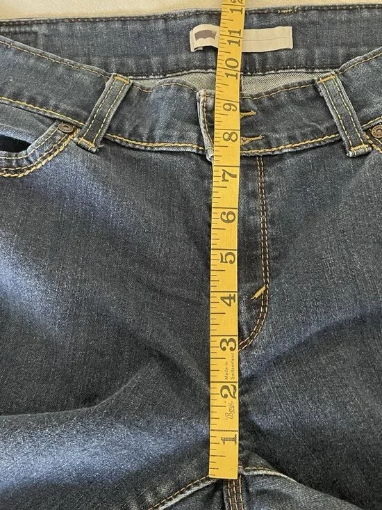 Levi's Vintage Capri Blue Denim Jeans Mid/low Rise Women Size 12 (mod Size 8) - Picture 11 of 12